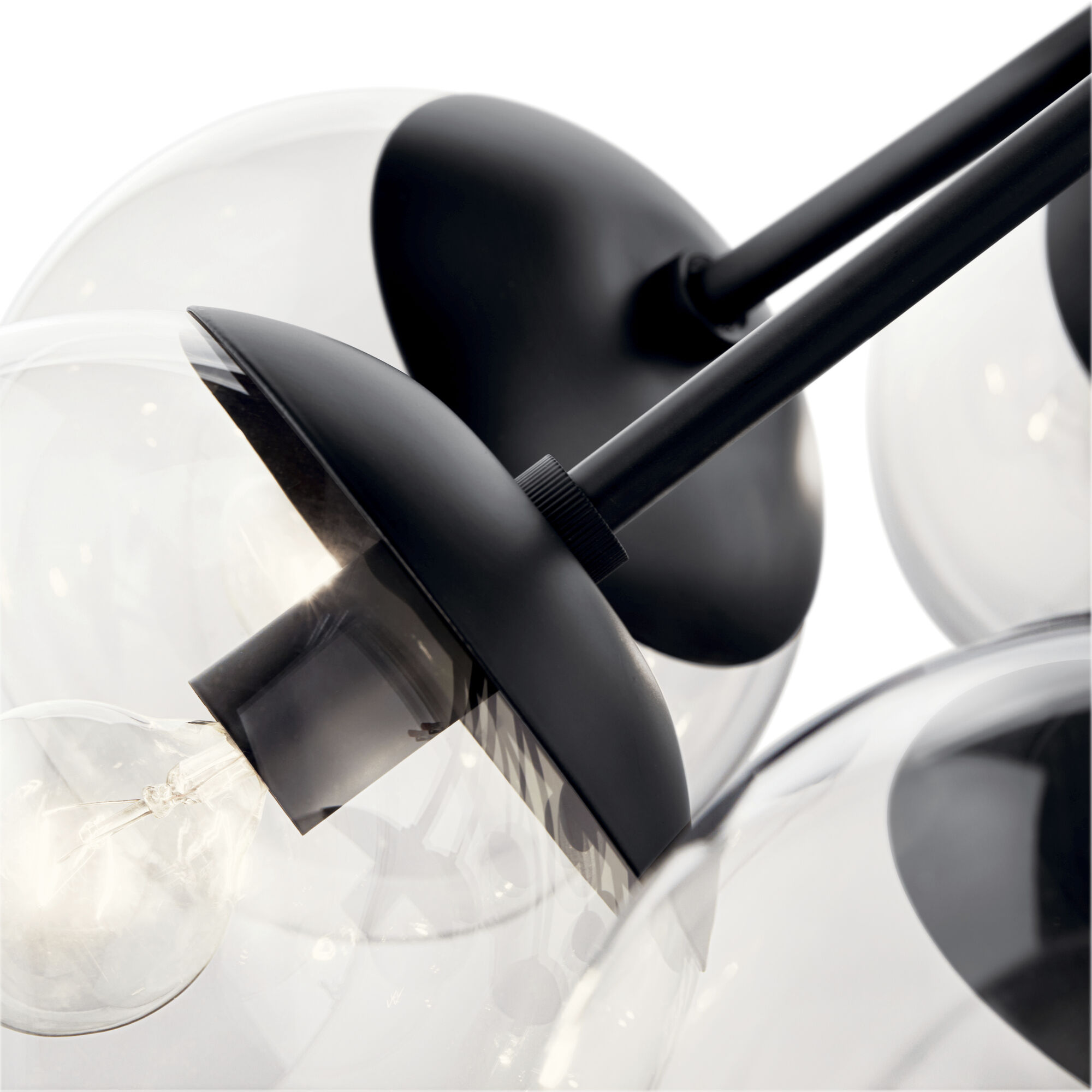 Silvarious 12 Light Black Chandelier/Semi Flush Ceiling Light